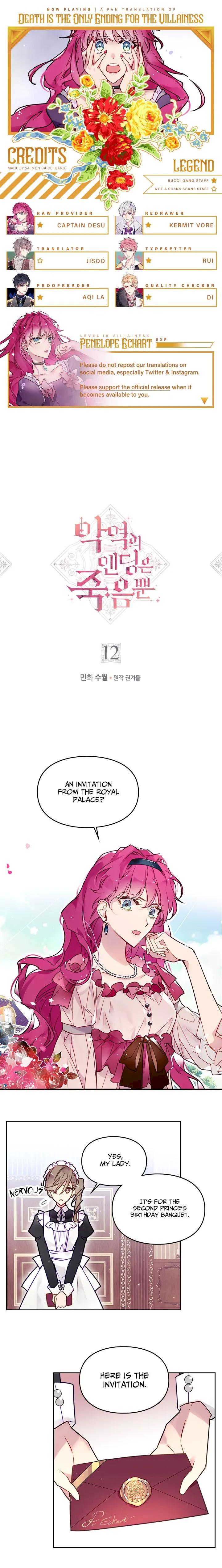 Death Is The Only Ending For The Villainess - Chapter 12 Page 1